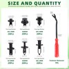Keadic 120pcs Nylon Car Bracket Assortment 6.3mm 8mm 9mm 10mm