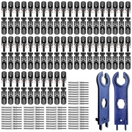 100 Pcs Solar Connectors with Spanners 50 Pairs IP68 Waterproof Solar Panel Connector Male/Female (10AWG 12AWG 14AWG)