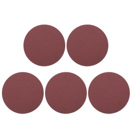 HARFINGTON 5 Pcs 5 Inch Sanding Discs, 150 Grit Hook and Loop Sandpaper, No-Hole Aluminum Oxide Orbital Sander Sandpaper for Woodworking Automotive Metal Polishing, Red