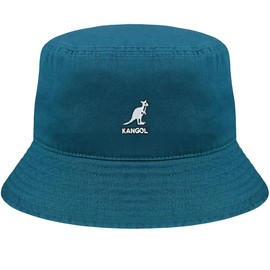 Kangol Washed Bucket Hat, Fabric Hat, Summer Hat, Beach Hat, Fishing Hat, Summer Hat, Beach Hat (L (58-59 cm) - Petrol), Petrol/Turquoise