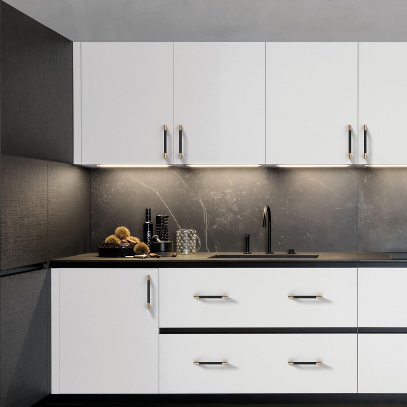 Coinkoly 10 Pack 3"(76mm) Matte Black and Champagne Bronze Cabinet