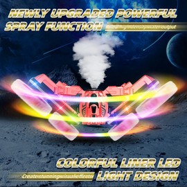 Terucle Remote Control Car, 360°Rotating 4WD RC Cars with Cool Spray, 2.4Ghz Double Sided RC Stunt Truck with Cool Lights, Drift Car for Kids Toys Best Gifts for Boys Girls Age 4-6 7 8-13 Year Old