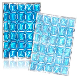 com-four® 2 x Flexible Ice Pack - Cooling Compress with 25 Cooling Cells - Cool Pack for Household, Sports and Leisure (Blue)
