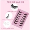 Fox Eye Lashes 7 Pairs Natural Wispy Lashes Soft Mink