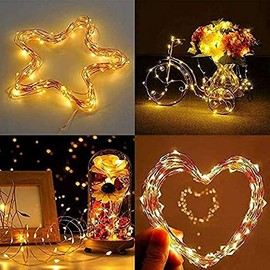 JMTGNSEP Mini Battery Powered String Lights, Battery Operated Fairy Lights for Bedroom, Christmas, Parties, Wedding, Indoor Outdoor, Decoration (5m/16ft) (Warm White)