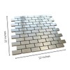 Vogue T Brushed Stainless Steel Brick Mosaic Tile 2x4 Subway