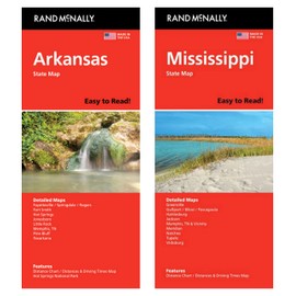 Rand McNally State Maps: Arkansas and Mississippi (2 Maps)