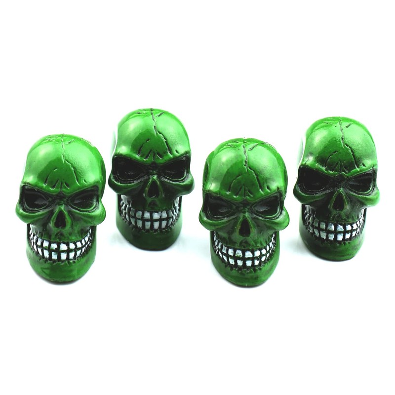 Bashineng Cars Tires Valve Stem Caps Cover Dustproof Cool Skull