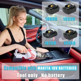 RichFire Cordless Vacuum Cleaner for Makita Battery,Wireless Handheld Power Vacuum Cleaner for Home, Boat, Workshop, Pet Hair, Furniture Cleaning(Tool Only No Battery)