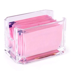 Sugar Packet Holder - Clear Plastic Storage Container for Kitchen - Commercial & Business Organization for Restaurants & Home, Coffee Bars, Diners - Food and Beverage Accessories