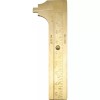 FindingKing Brass Gauge Bead Ruler Measure & Convert Inches/Metric
