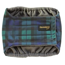 Glenndarcy Male Dog Belly Band - Urine Incontinence (Large Band & 2 Washable Pads, Black Watch)