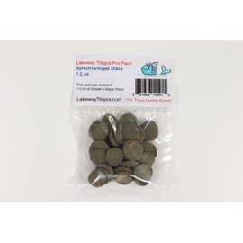Lakeway Tilapia Pro Pack 30 Tilapia Food - to Raise Tilapia from Fry Stage Up to 6 Inches Long with Over 1 Pound 5 Ounces of 300, 1 Pound 14 Ounces of 400, and 1.2 Ounces of Algae Disc