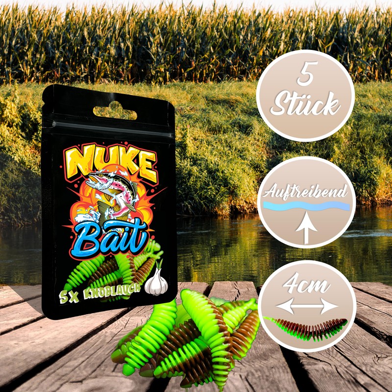 Nuke Bait - Forellen/Barschköder - Twister mit Aroma - 5