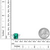 Gem Stone King 5.80 Cttw Emerald Cut Green Nano Emerald