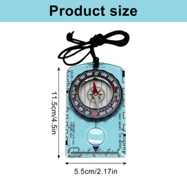 Navigation Compass for Hiking – Portable Compass with Luminous Display & Ruler, Military Outdoor Compass for Camping, Orienteering, Survival & Travel – Reliable Navigation Tool