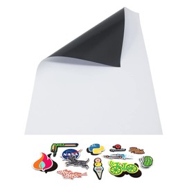 Evergreen Goods A4 Holographic White Printable Vinyl (Magnetic) - Inkjet and Laser Compatible, Waterproof, Glossy, Perfect Sticker Paper for Silhouette Cutter, 10 Sheets (Single)