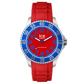 Ice-Watch - Ice Steel - Boy's Wristwatch with Silicon Strap (Small), red, Strap.
