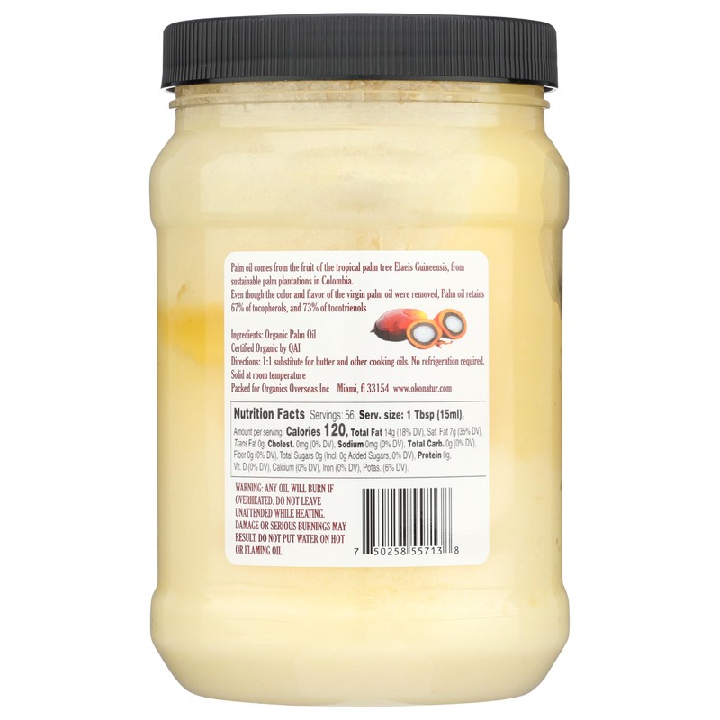 100% Sustainable and organic Palm Oil - RSPO Certified- Food