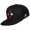 Cadency® Snapback Cap Poker Women Men Black Unisex Adjustable Size,