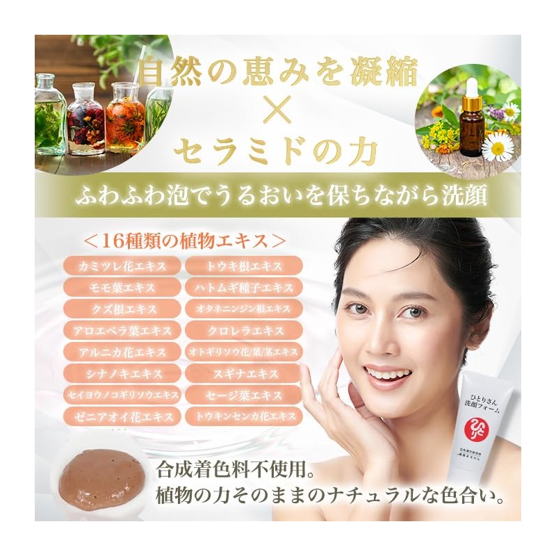 Ginza Marukan Hitori Facial Cleansing Foam, 2.8 oz (80 g),