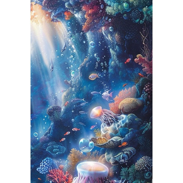 "Underwater Fantasy Journal: Enchanting Coral Reef and Whimsical Sea Creatures