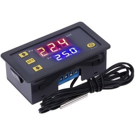 W3230 Digital LED Temperature Controller Module Digital Thermostat Switch with Waterproof Probe (12V 10A 120W) -55℃-120℃ Relay Output