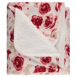 Baby Gear Soft Baby Blanket for Girl Newborn Plush Blanket for Baby 30x40 Flower Print Baby Throw Blanket