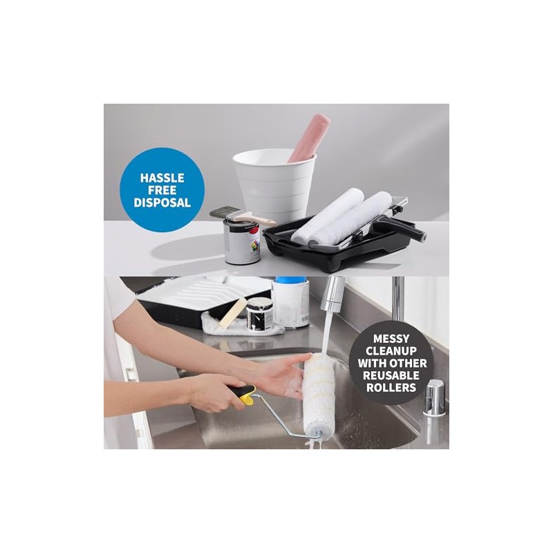 Precision Defined Paint Roller Covers, Paint Roller Cover Set Refill,