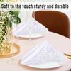 Zi Lan White Cloth Napkins Set of 4-18x18, inches Square