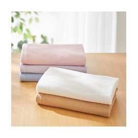 Nissen Bath Towels, Set of 5, Ultra Thin, Thin, 100% Cotton, Easy to Dry, Solid, Simple, Basic, Colorful, Approx. 23.6 x 47.2 inches (60 x 120 cm)