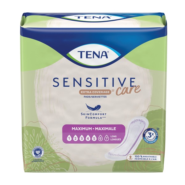 TENA Sensitive Care Maximum Pads, Regular Length, 56 count