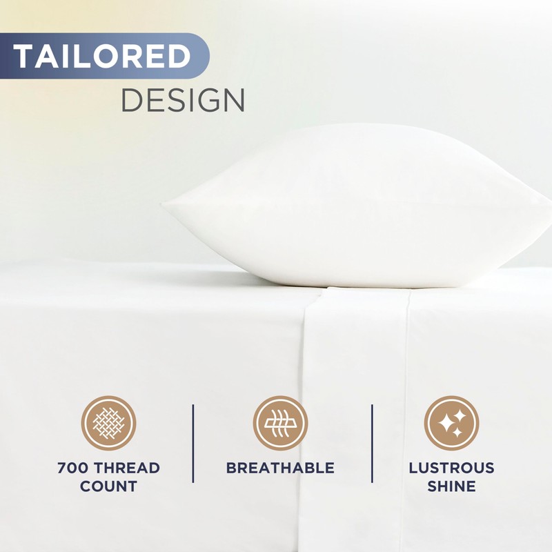 Martex Supima Cotton 700 Thread Count Sheet Set, Queen, Bright