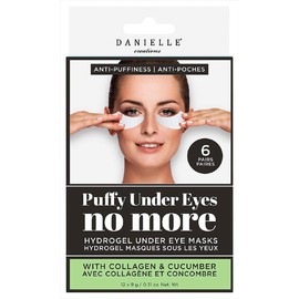 Danielle Creations Anti-Puffiness Puffy Under Eyes No More Hydrogel Undereye Masks for Dark Circles with Collagen & Cucumber, 6 Pairs