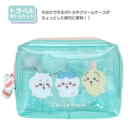 Shobido Chiikawa Travel Bottle Set Travel Series Chiikawa Travel Bottle with Charm (Green)