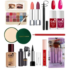 G4U 17-Piece Glow Up Makeup Kit With Eyeshadow Lipstick Eyeliner Compact Foundation Every Essential All-in-One Beauty Set 37 39