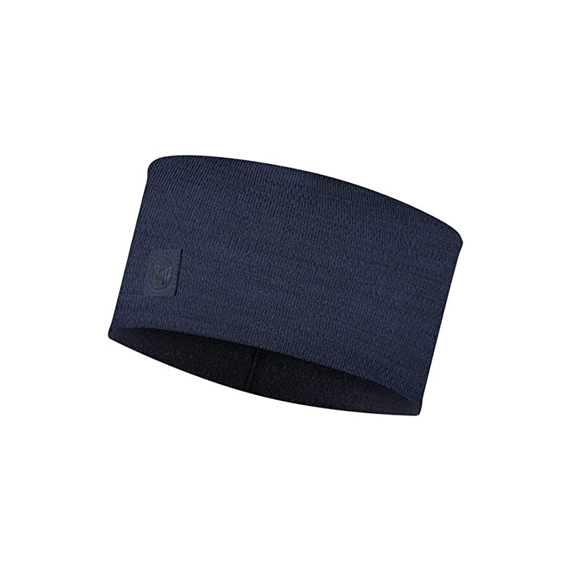 Buff Merino Wide Headband 1294417881000, Unisex Headband, Navy, One Size