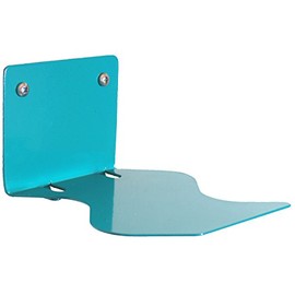 : Designer Edition Floating Books Invisible Bookshelves. A unique, original and Hidden Book Organiser for Wall Curved Bookends, Glossy – Turquoise (Blue) & Magenta (Pink). türkisfarben