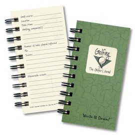 Write it Down series by Journals Unlimited, Guided Journal, Golfing, The Golfer's Journal, Mini-Size 3”x5.5”, Green Hard Cover, Made in USA
