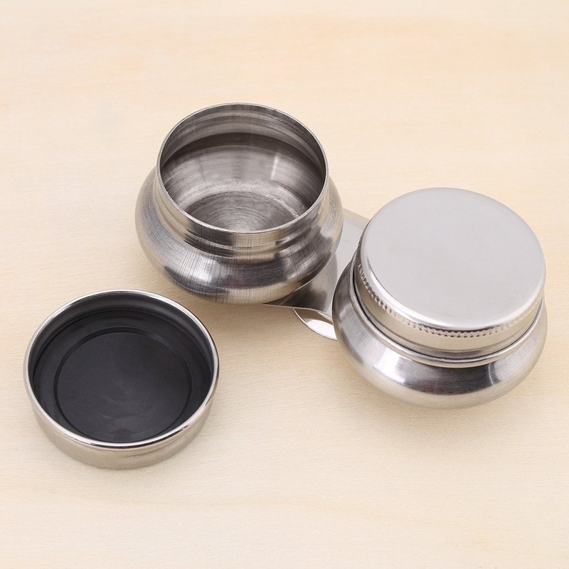 Large Double Palette Stainless Steel Oil Paint Megilp Turpentine Solvent