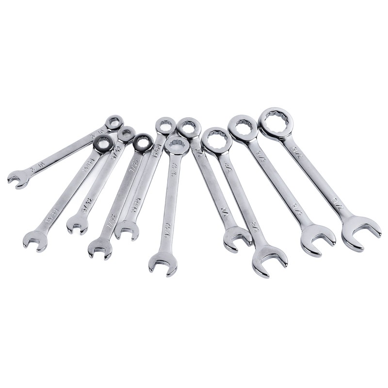 10PCS Mini Combination Wrench Set Steel Inch Open End Small
