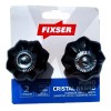 Manija Perilla Tirador Pomo De Cristal Negro 2 Piezas Lujo