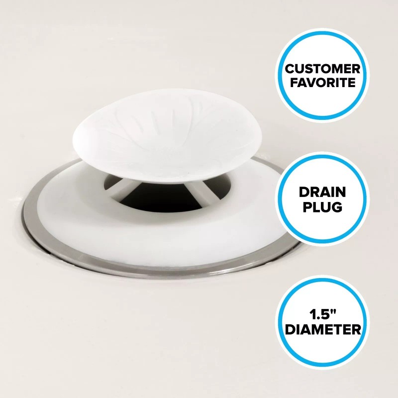 SlipX Solutions Snug Plug Drain Stopper (1.5" Drain Hole) in