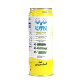 C2O Pure Coconut Water with Pineapple, 17.5 Fluid Ounce (Pack of 12)