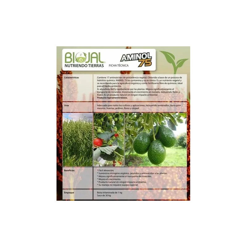 Fertilizante Aminoácidos Aminol 75 1 Kg
