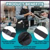 Roucerlin Black Server Pouch for Waitress, Adjustable Serving Waiter Apron