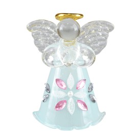Falkart Cute Handmade Glasswork Little Prima Angel Bell FGK116DT Width 2.0 x Height 2.4 inches (50 mm) x Height 2.4 inches (60 mm)