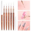KADS Fine Liner Brush, Nail Art Striping Brushes 6/9/12/15/18mm Thin