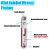Yakamoz 2Pcs Mini Ratchet Wrench Screwdriver Set, 1/4 Inch Hex