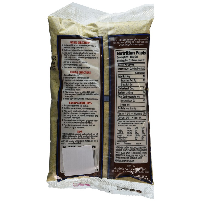 Andys Seasoning Yellow Fish Breading 10oz(Pack of 3)